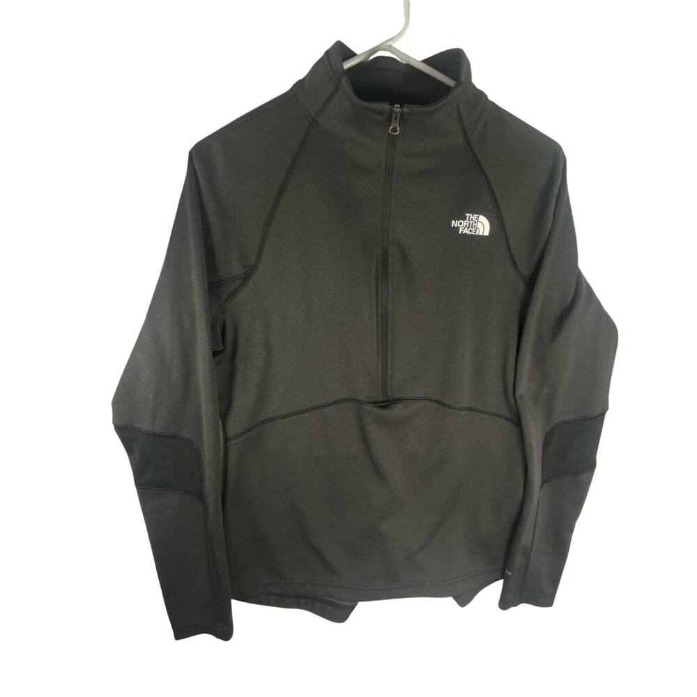 The North Face Pullover Womens Medium Gray FlashDry 1/4 Zip Long Sleeve Running